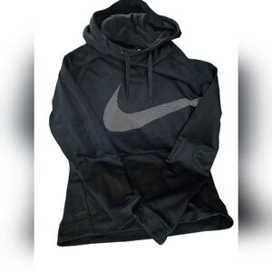 Nike Dri Fit Black Hoodie with Grey Checkmark